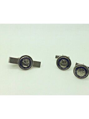 National Union Of Public Employees Sterling Silver Cufflinks & Tie Clip